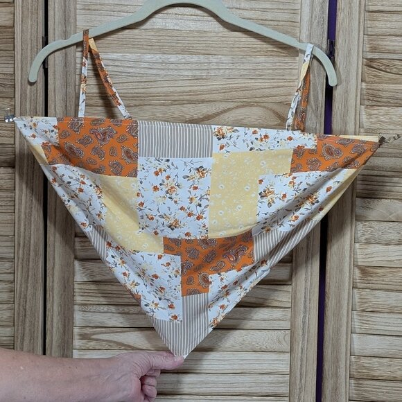 Shein Patchwork Bandana Top Size 8/10 - Picture 1 of 8